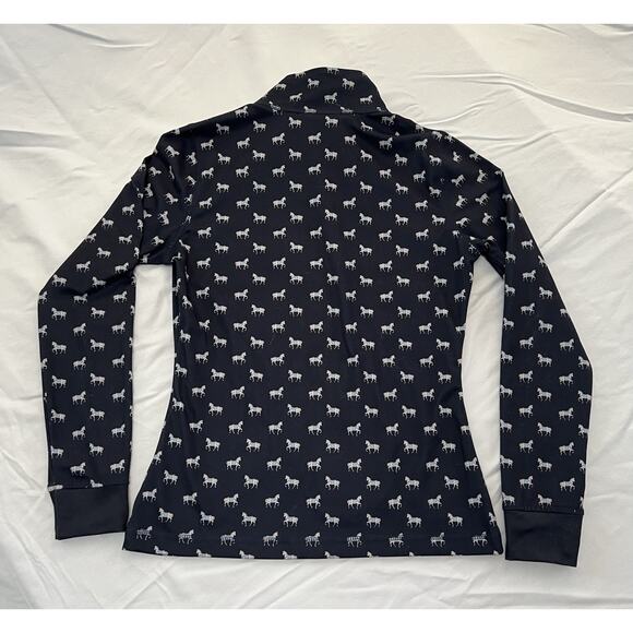 PS of Sweden Eloise Magic Top Base Layer Navy Blue Horse Design Women’s Small - Picture 8 of 8